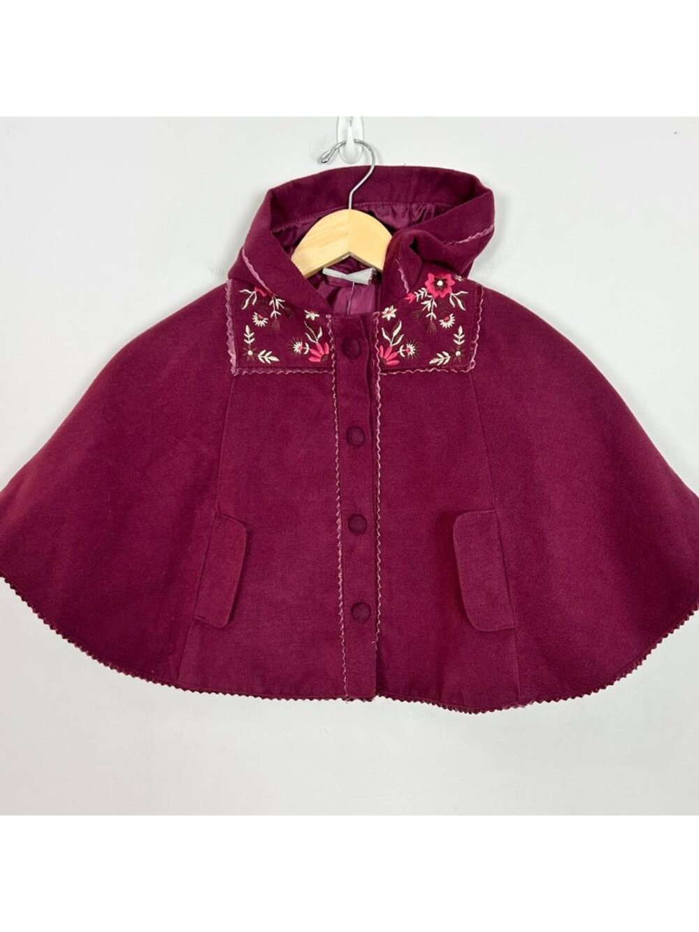 NEW Tahari Deep Red Burgundy Hooded Cap Jacket Size 3T Girls